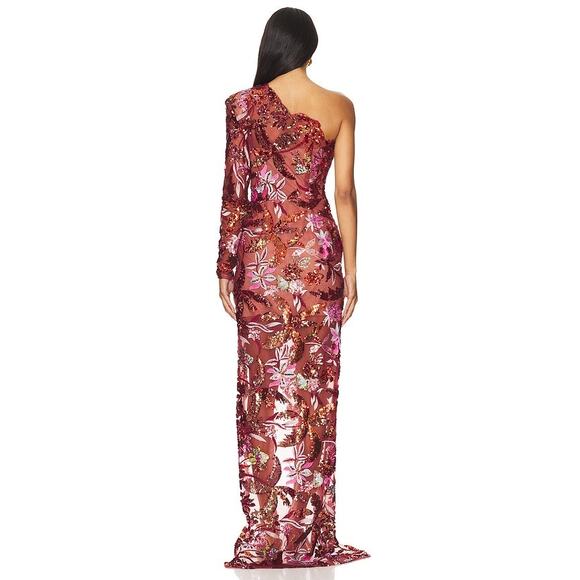 BRONX & BANCO  Tokyo Maxi Dress red Muliti AUs 6/ US2/ XS - Picture 4 of 11